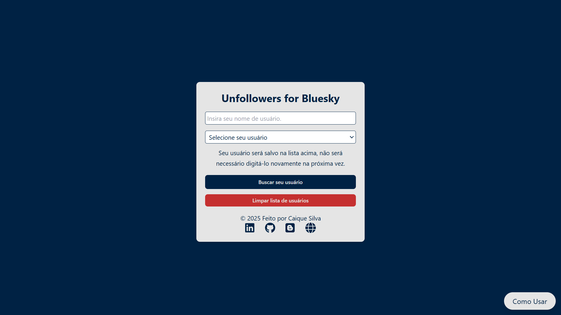 Imagem do projeto Unfollowers for Bluesky